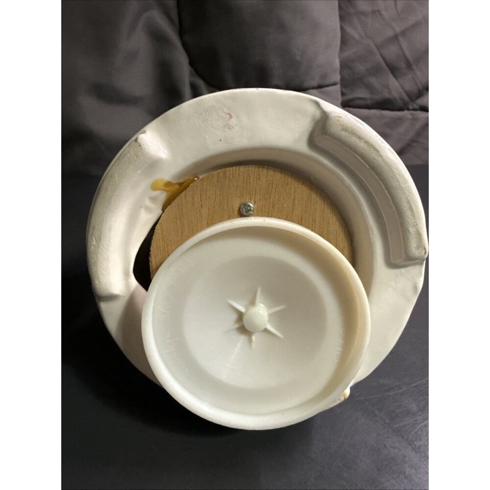 Christmas Carolers Music Box Vintage Ceramic Silent Night Rotates Works 8”Lx5”W - Picture 13 of 16